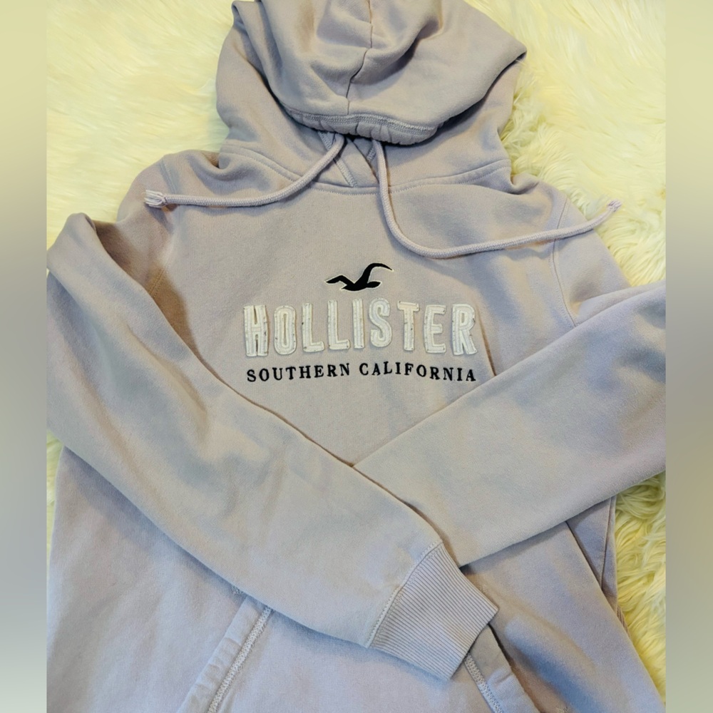 Hollister purple hoodie and Old Navy creame sweater.
